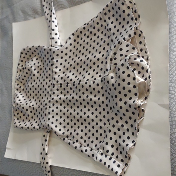 Kookai Dresses Kookai Black And White Polka Dot Romper Size 34 Xs